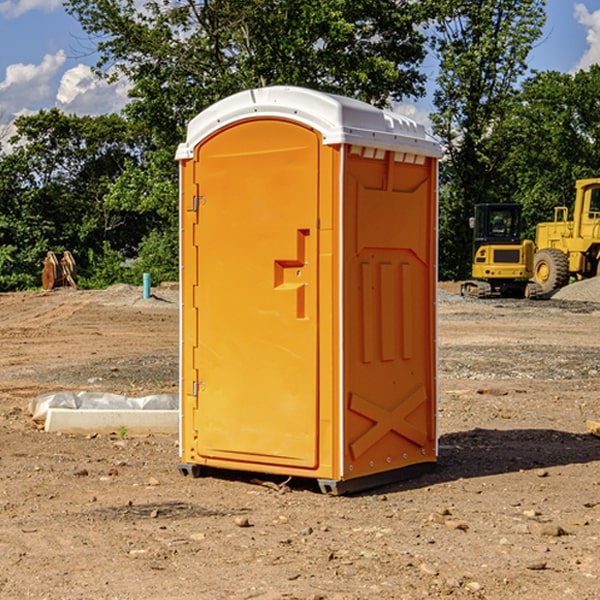 how often are the portable restrooms cleaned and serviced during a rental period in Robie Creek Idaho